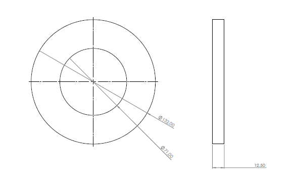 Custom Ring Gasket, 1/4" thick 60D Red Silicone, Curcible Gasket