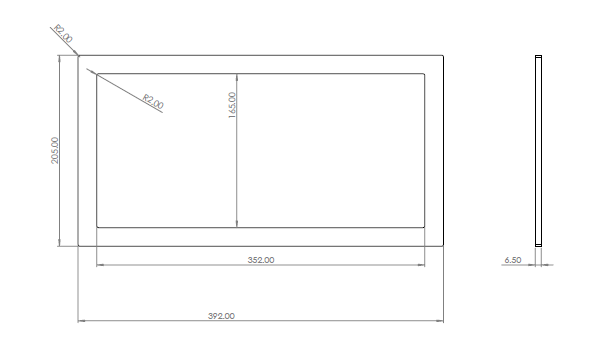 Custom Rectangle Gasket, 1/4"tk 60 Duro Red Silicone, Vacuum Gasket