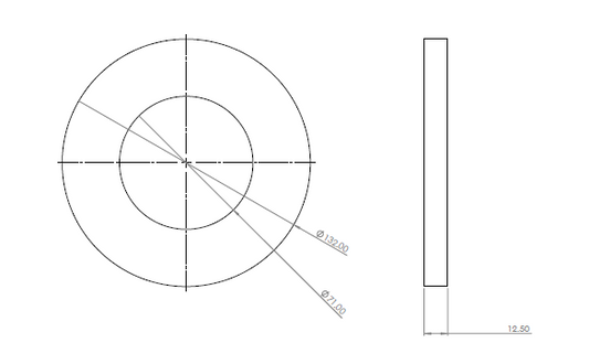 Custom Ring Gasket, 1/4" thick 60D Red Silicone, Curcible Gasket