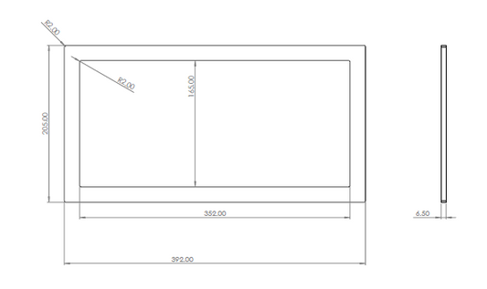 Custom Rectangle Gasket, 1/4"tk 60 Duro Red Silicone, Vacuum Gasket