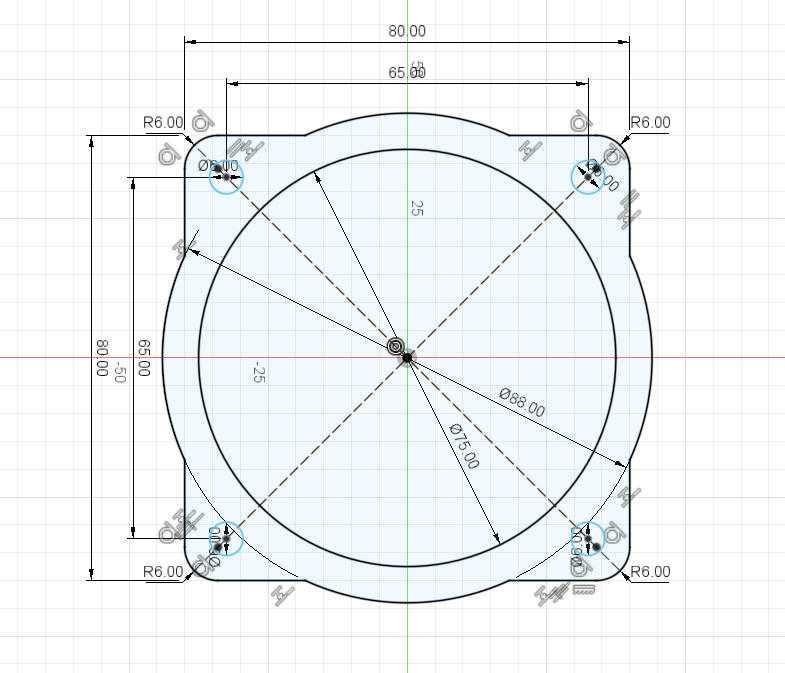 Custom Gasket - 75mm ID x 80mm OD, 1mm thick Durlon 8500 - EA837 Supercharger Inlet Gasket v1