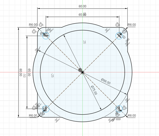 Custom Gasket - 75mm ID x 80mm OD, 1mm thick Durlon 8500 - EA837 Supercharger Inlet Gasket v1